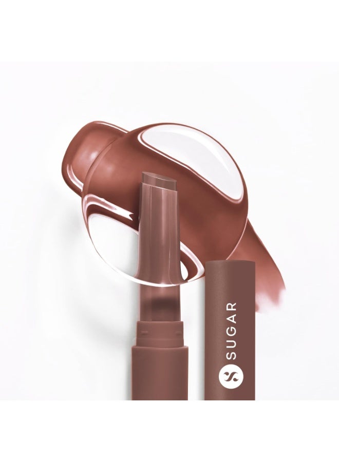 SUGAR Cosmetics Glide Peptide Plumping Gloss Stick with Collagen & Ceramides | Instantly Pumps | 2.7g - 07 Brown Buzz - Image 1